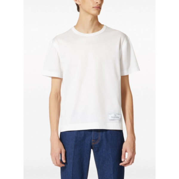 VALENTINO　メゾン ヴァレンティノ テーラリングラベル コットン Tシャツ