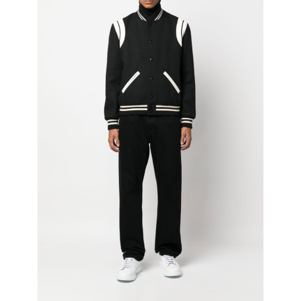 SAINT LAURENT　テディジャケットBlackウール　