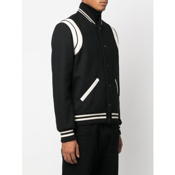 SAINT LAURENT　テディジャケットBlackウール　