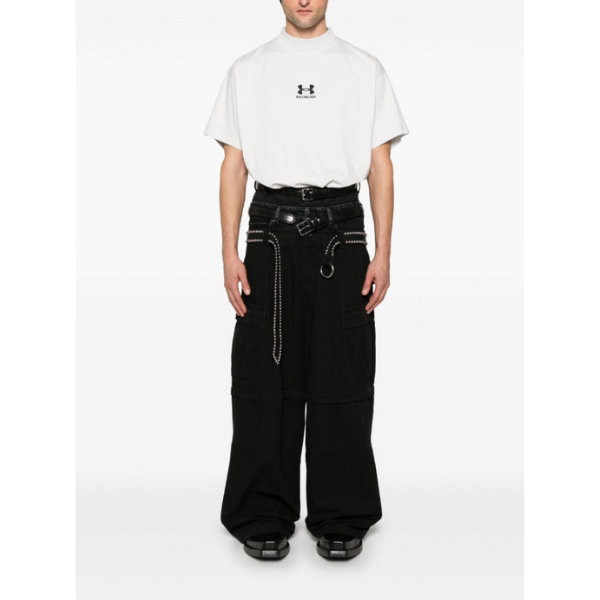 BALENCIAGA　Cut-Up Cargo パンツ ブラック コットンリップストップ