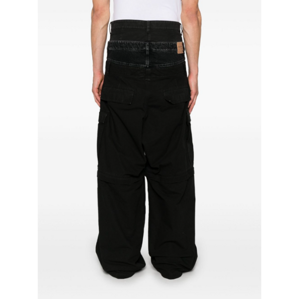 BALENCIAGA　Cut-Up Cargo パンツ ブラック コットンリップストップ