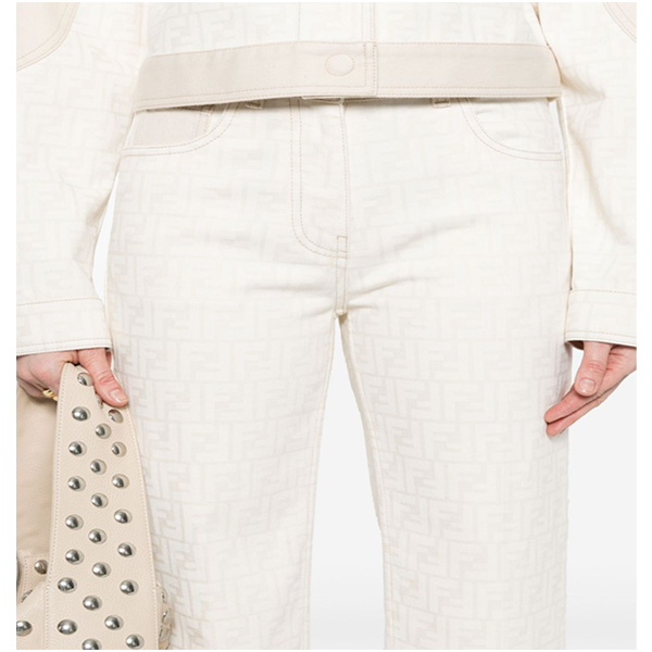 FENDI ホワイトFFデニム パンツ