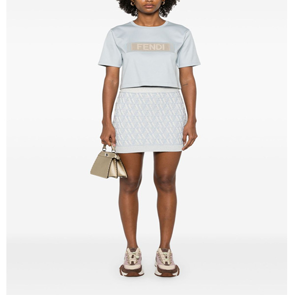 FENDI ライトブルージャージー Tシャツ