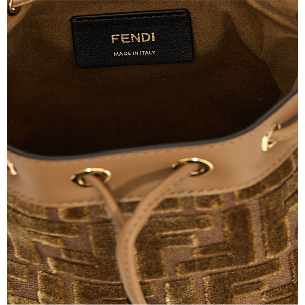 FENDI FFジャカードベルベット ミニバッグ