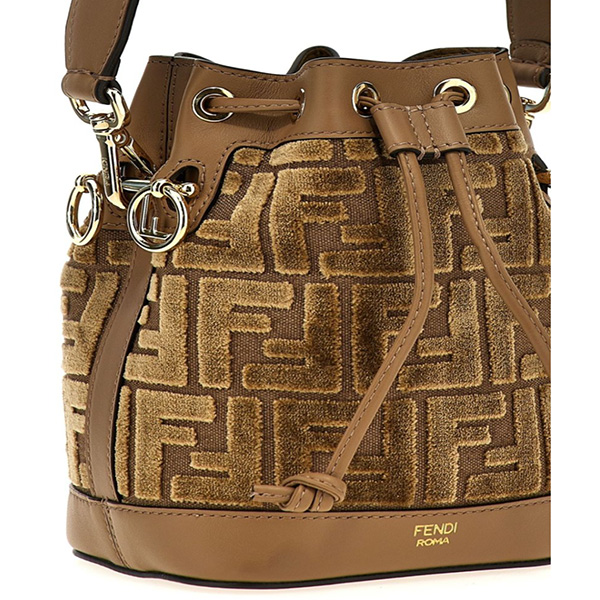 FENDI FFジャカードベルベット ミニバッグ