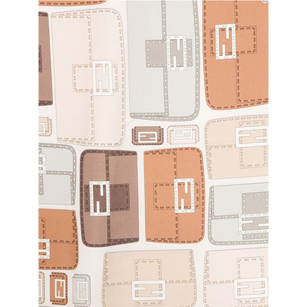 FENDI バゲット　スカーフ/ ベージュシルク