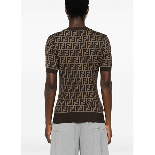 FENDI ブラウンFFコットン セーター
