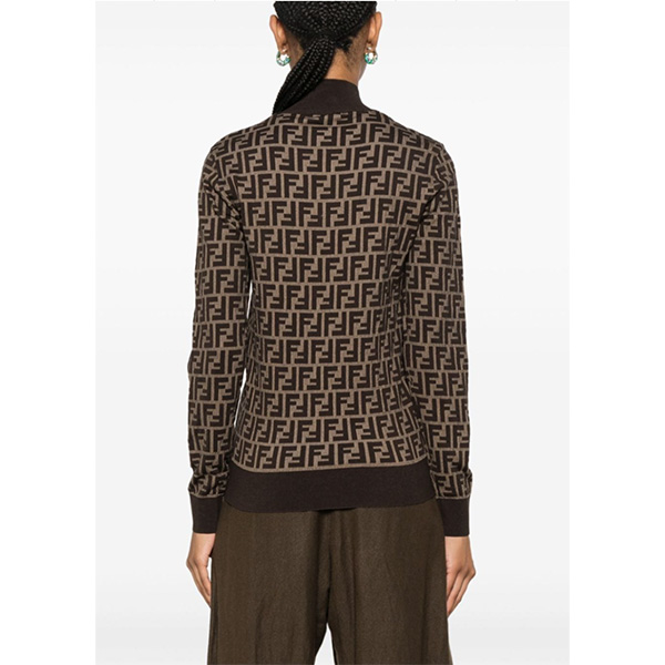 FENDI ブラウンFFコットン セーター