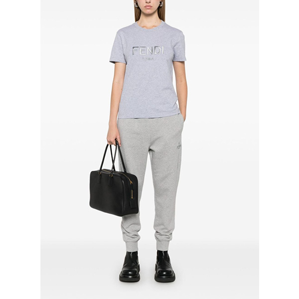 FENDI グレーコットン Tシャツ