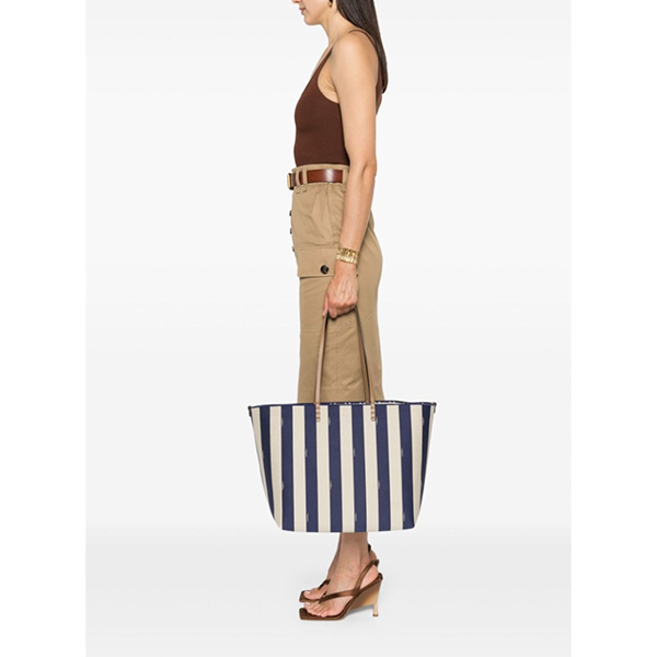 FENDI リバーシブルトートバッグ　ペカンストライプFFモチーフ 　ファブリック/ロールラージ
