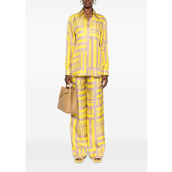 FENDI ゴールデンイエローシルクパンツ