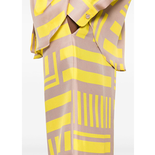 FENDI ゴールデンイエローシルクパンツ