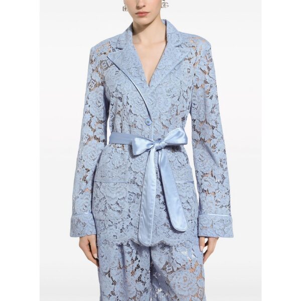 DOLCE & GABBANA　DGロゴ フローラル コードレース パジャマシャツ