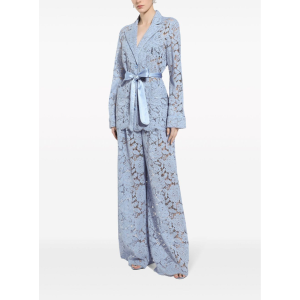 DOLCE & GABBANA　DGロゴ フローラル コードレース パジャマシャツ
