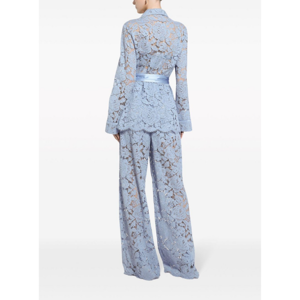DOLCE & GABBANA　DGロゴ フローラル コードレース パジャマシャツ