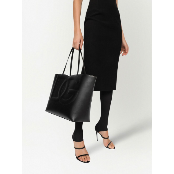 DOLCE & GABBANA　DGロゴバッグ ショッピングバッグ ミディアム カーフスキン