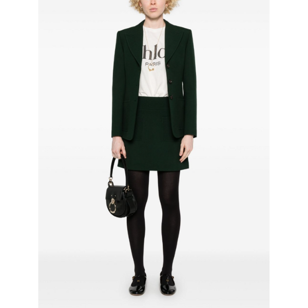 CHLOÉ　コットンジャージー製オーバーサイズ ロゴTシャツ