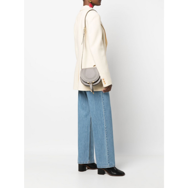 CHLOÉ　グレインレザー製Marcieスモールサドルバッグ