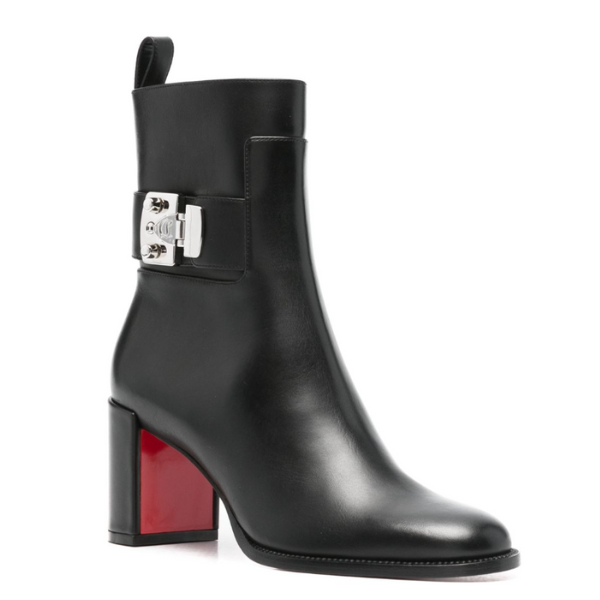 CHRISTIAN LOUBOUTIN　Booty Lock ローブーツ – カーフレザー – ブラック
