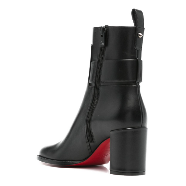 CHRISTIAN LOUBOUTIN　Booty Lock ローブーツ – カーフレザー – ブラック