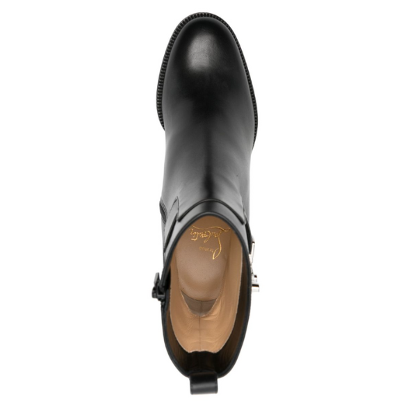 CHRISTIAN LOUBOUTIN　Booty Lock ローブーツ – カーフレザー – ブラック