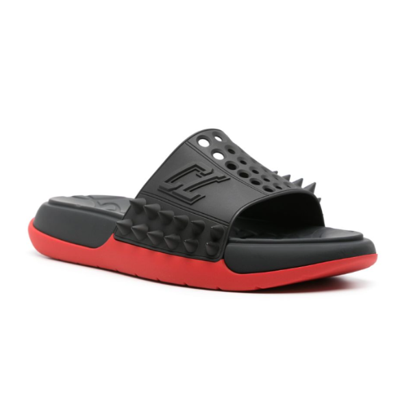 CHRISTIAN LOUBOUTIN　Take It Easy ミュール – ラバー – ブラック