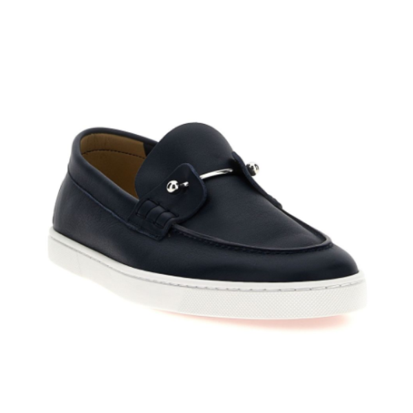 CHRISTIAN LOUBOUTIN　Chambeliboat ボートシューズ – カーフレザー – ネイビー