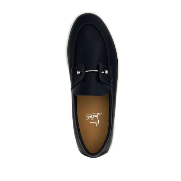 CHRISTIAN LOUBOUTIN　Chambeliboat ボートシューズ – カーフレザー – ネイビー