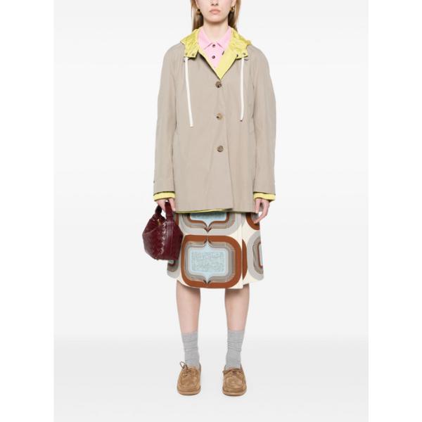 MIU MIU　パナマコットンxテクニカルポンジー ブルゾンジャケット