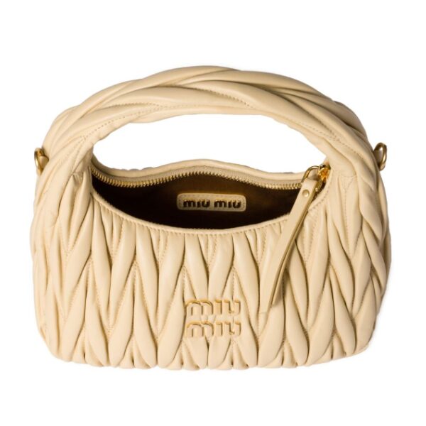MIU MIU　ワンダー マテラッセレザー ホーボーバッグ
