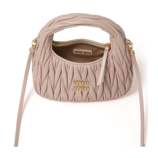 MIU MIU　ワンダー マテラッセレザー ホーボーバッグ