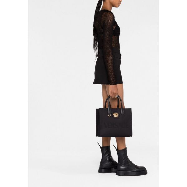 VERSACE　ラ メドゥーサ スモール キャンバス トート バッグ