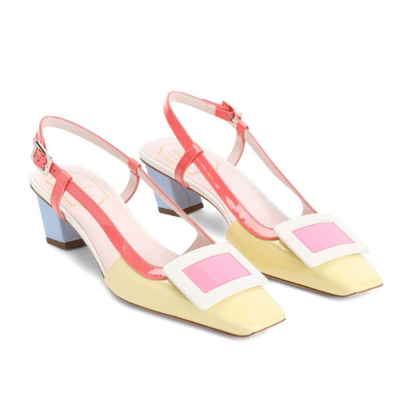 ROGER VIVIER　ベル ヴィヴィエ パテントレザー スリングバック パンプス