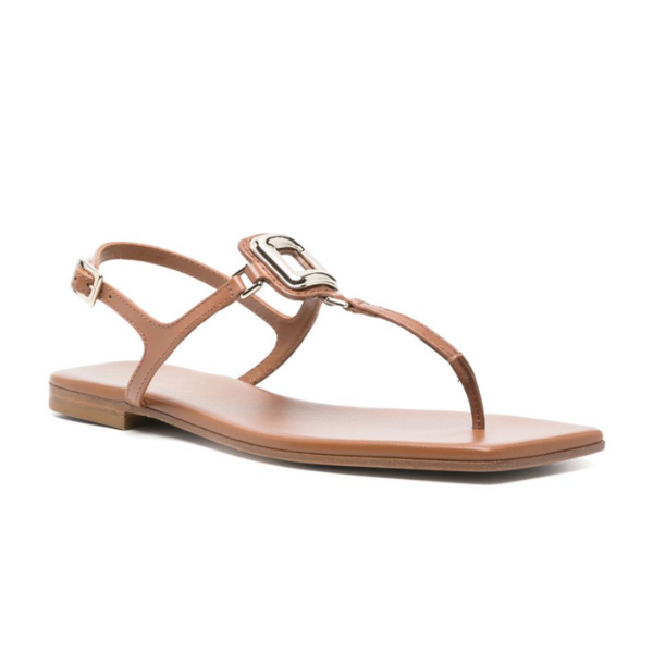 ROGER VIVIER　ヴィヴ バイ ザ シー レザー サンダル　ブラウン