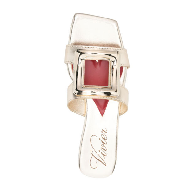 ROGER VIVIER　ヴィヴ バイ ザ シー レザー ミュール　ゴールド