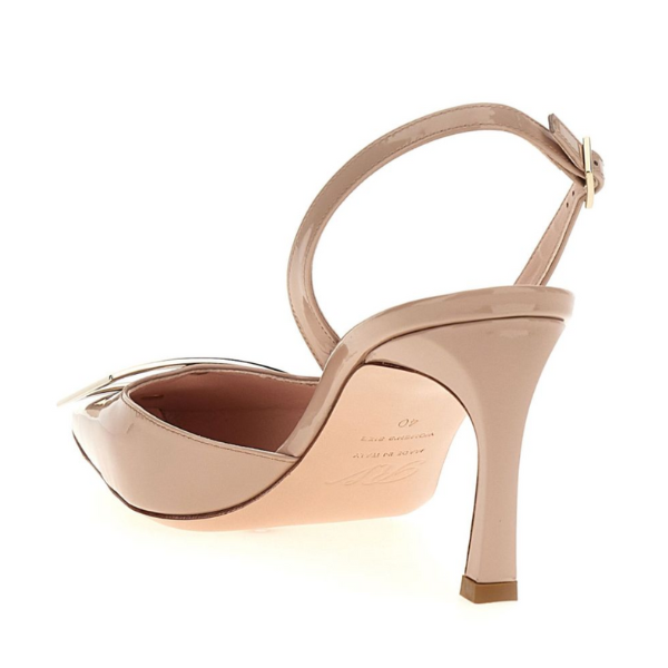 ROGER VIVIER　トランペット パテントレザー スリングバック パンプス　色未入荷