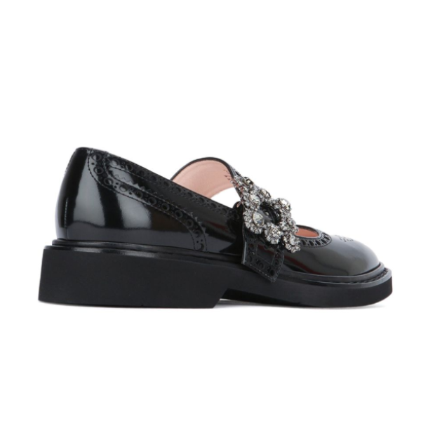 ROGER VIVIER ヴィヴ レンジャー レザー ストラップ バレリーナ