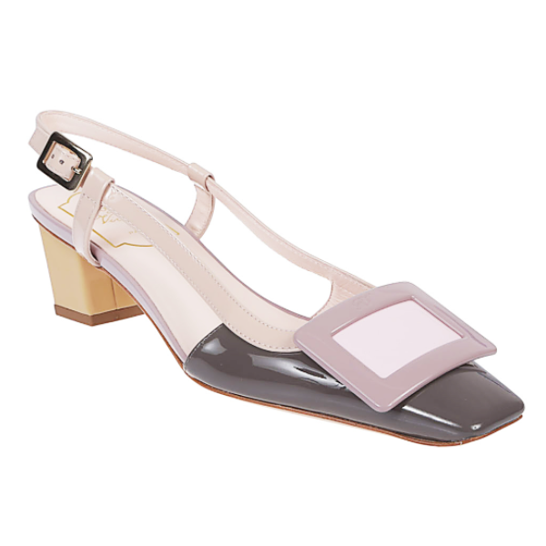 ROGER VIVIER ベル ヴィヴィエ パテントレザー スリングバック パンプス