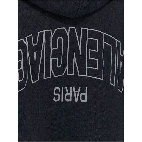 BALENCIAGA　Flipped Uni ジップアップ Hoodie レギュラーフィット で 杢ブラック/チャコール