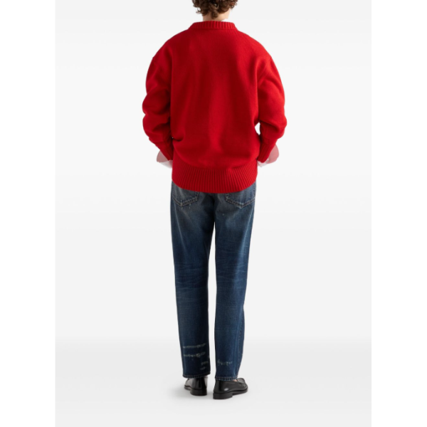 PRADA　リボン付 ウールカーディガン